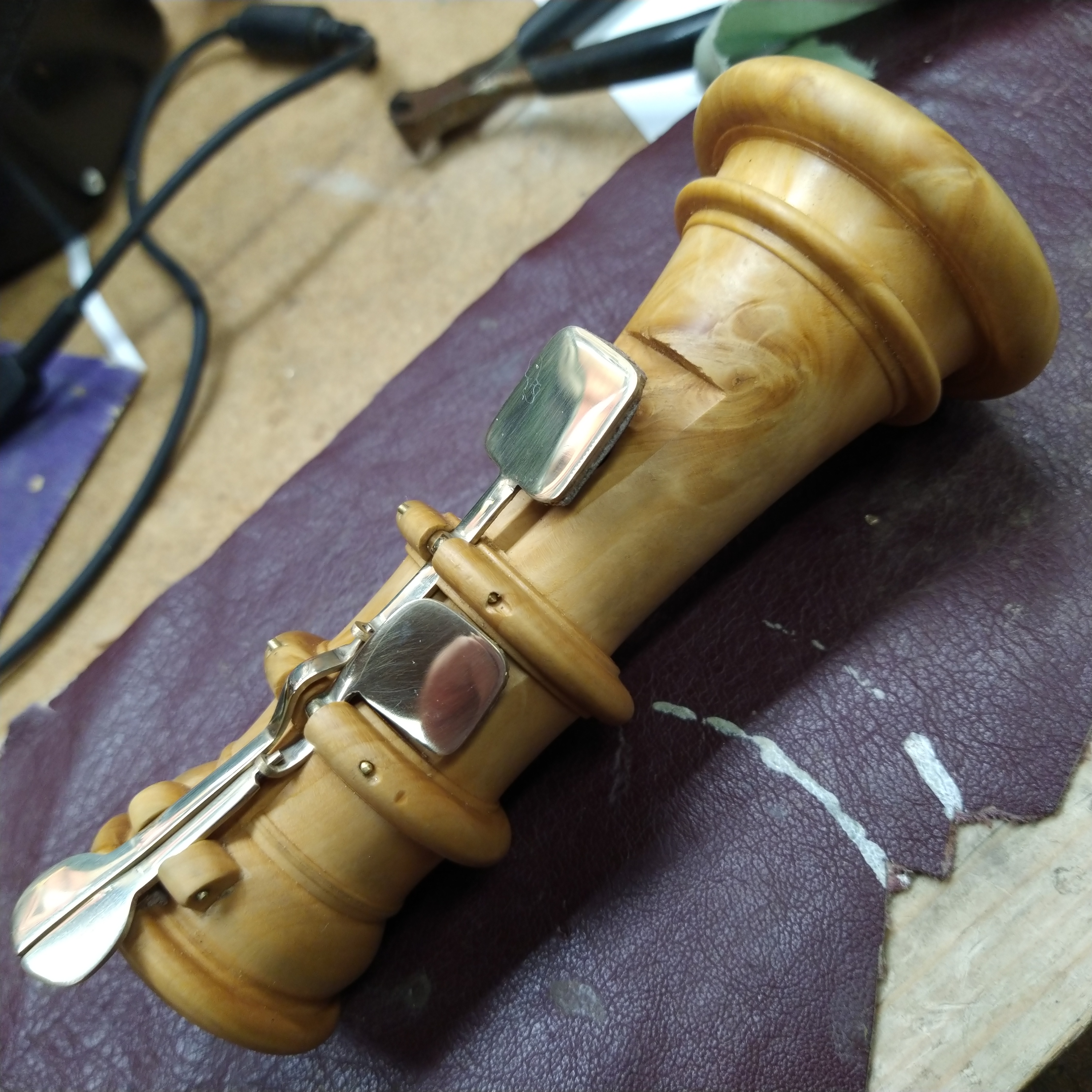 Baroque tenor recorder keywork